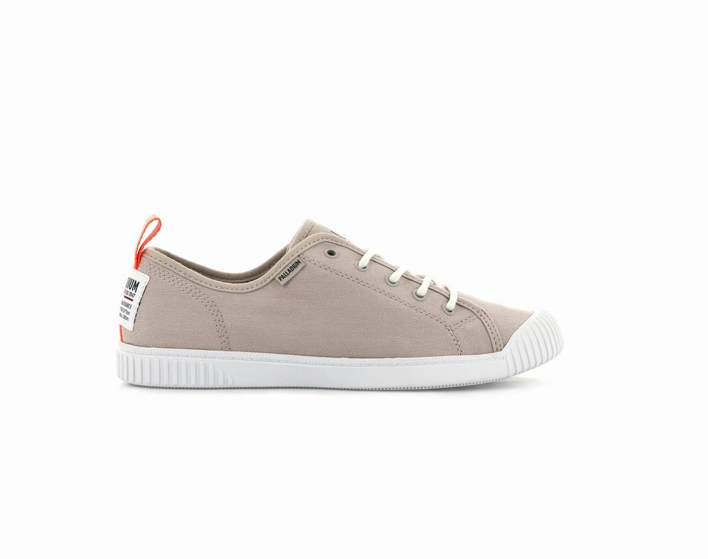 Palladium Easy Lace Canvas Womens Low Top Sneakers Khaki Australia [ORQBVT-014]